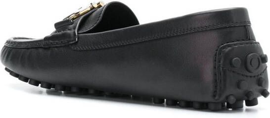 Ferragamo Gancini-horsebit leather loafers Black