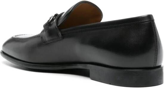 Ferragamo Gancini Horsebit leather loafers Black