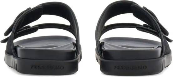 Ferragamo Gancini-jacquard sandals Black