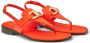 Ferragamo Gancini leather flat sandals Orange - Thumbnail 2