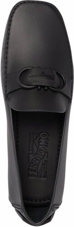 Ferragamo Gancini leather loafers Black