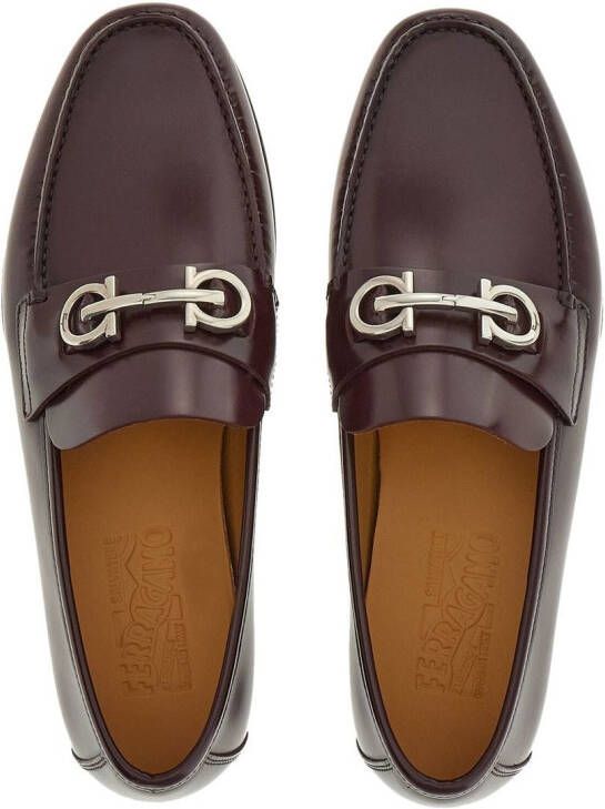 Ferragamo Gancini leather loafers Black