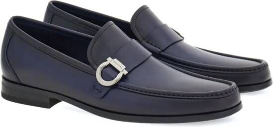 Ferragamo Gancini leather loafers Blue