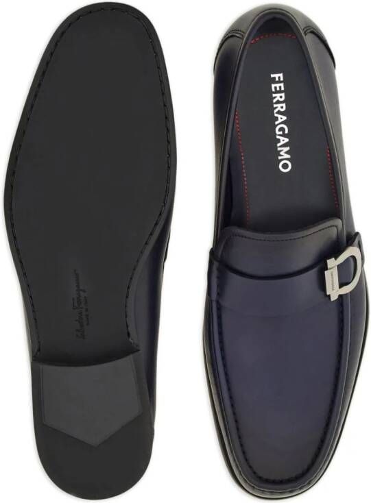 Ferragamo Gancini leather loafers Blue