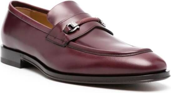 Ferragamo Gancini leather loafers Purple
