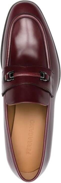 Ferragamo Gancini leather loafers Purple