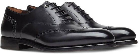 Ferragamo Gancini leather Oxford shoes Black