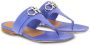 Ferragamo Gancini leather flat sandals Blue - Thumbnail 2