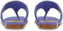 Ferragamo Gancini leather flat sandals Blue - Thumbnail 3