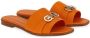 Ferragamo Gancini leather slide sandals Orange - Thumbnail 2