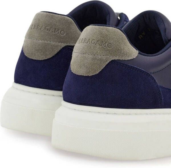 Ferragamo Gancini leather sneakers Blue