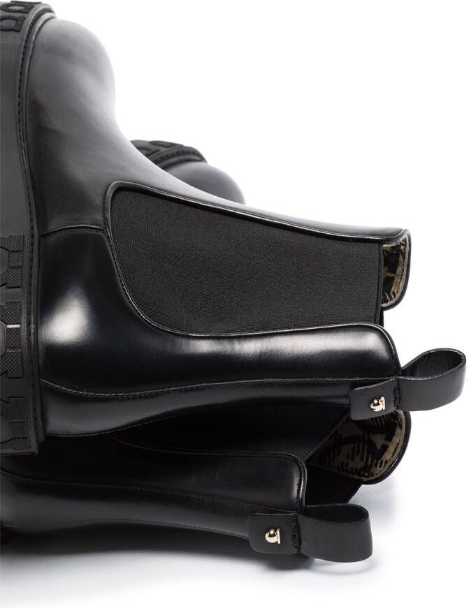 Ferragamo Gancini logo detail Chelsea boots Black