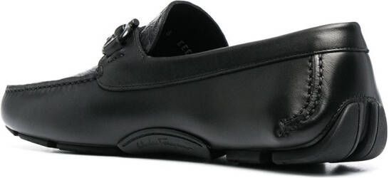 Ferragamo Gancini-logo loafers Black