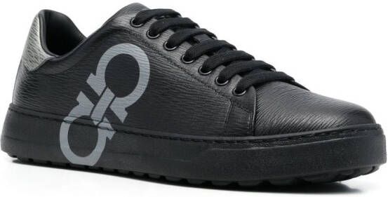 Ferragamo Gancini logo-print low-top sneakers Black
