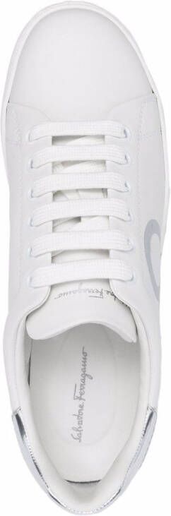 Ferragamo Gancini logo-print low-top sneakers White