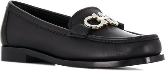 Ferragamo Gancini mocassin loafers Black
