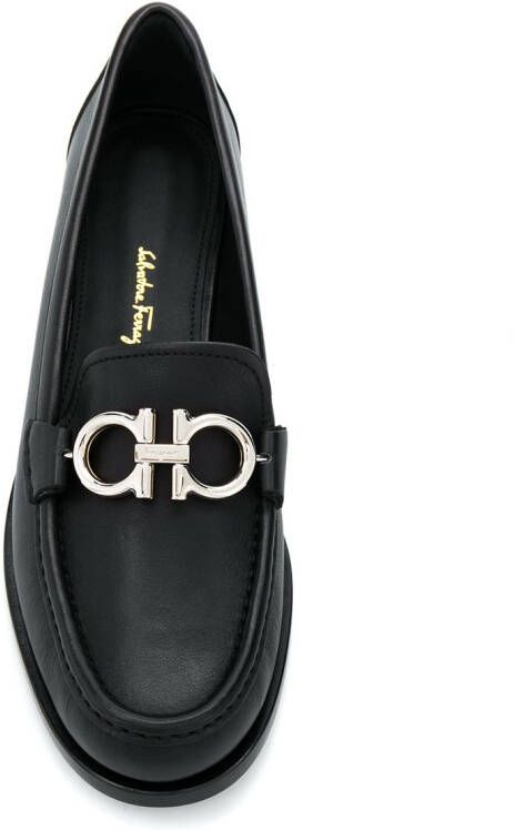 Ferragamo Gancini mocassin loafers Black
