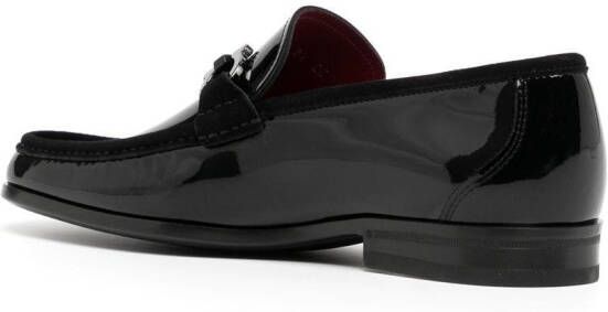 Ferragamo Gancini-Ornament leather loafers Black