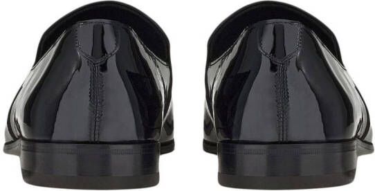 Ferragamo Gancini-ornament moccasins Black