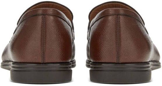 Ferragamo Gancini-ornament moccasins Brown