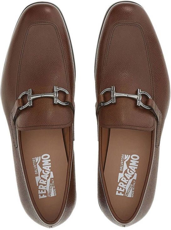 Ferragamo Gancini-ornament moccasins Brown