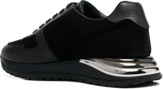 Ferragamo Gancini-patch lace-up sneakers Black