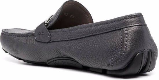 Ferragamo Gancini pebbled driving shoes Grey