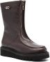 Ferragamo Gancini plaque ankle boots Brown - Thumbnail 2