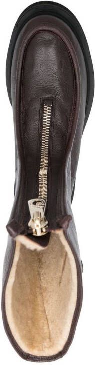 Ferragamo Gancini plaque ankle boots Brown