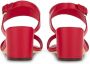 Ferragamo Gancini-plaque block-heel sandals Red - Thumbnail 3