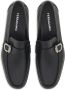 Ferragamo Gancini-plaque leather loafers Black - Thumbnail 4