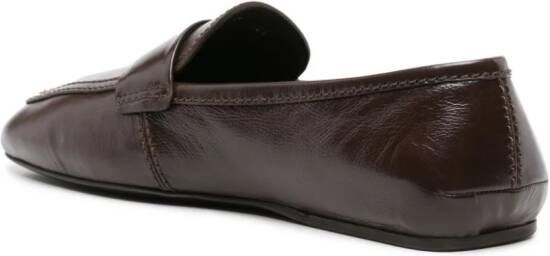 Ferragamo Gancini-plaque leather loafers Brown