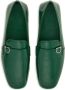 Ferragamo Gancini-plaque leather loafers Green - Thumbnail 4