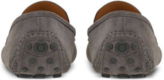 Ferragamo Gancini-plaque leather loafers Grey
