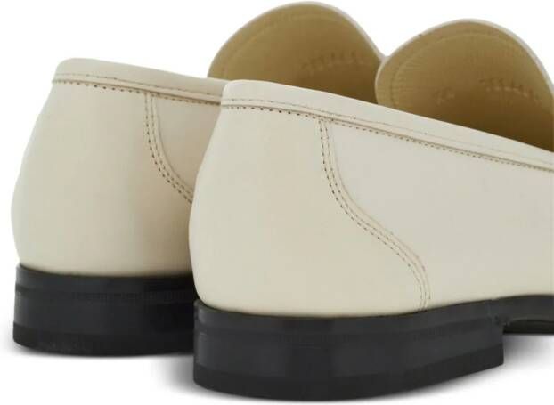 Ferragamo Gancini-plaque leather loafers Neutrals