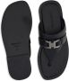 Ferragamo Gancini-plaque leather sandals Black - Thumbnail 5