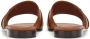 Ferragamo Gancini-plaque leather slides Brown - Thumbnail 3