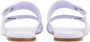 Ferragamo Gancini-plaque leather slides Purple - Thumbnail 3