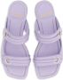 Ferragamo Gancini-plaque leather slides Purple - Thumbnail 4