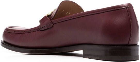 Ferragamo Gancini plaque loafers Purple