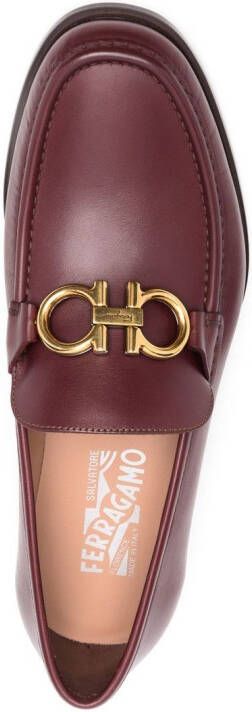 Ferragamo Gancini plaque loafers Purple