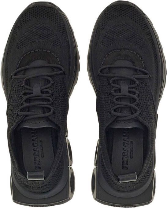 Ferragamo Gancini-plaque low-top sneakers Black