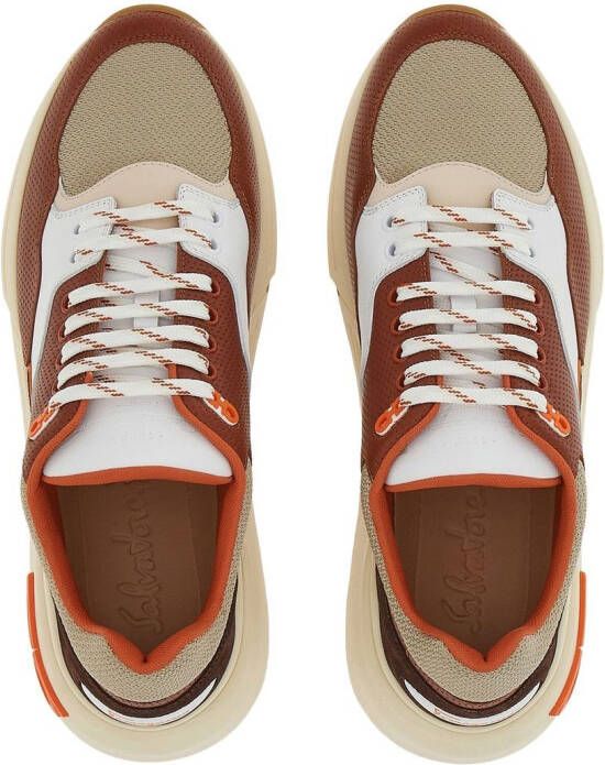 Ferragamo Gancini-plaque low-top sneakers Brown