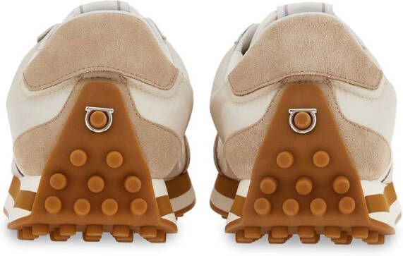 Ferragamo Gancini-plaque low-top sneakers Neutrals