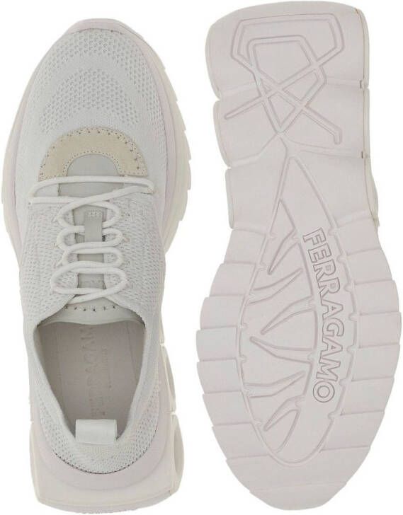 Ferragamo knitted running sneakers White