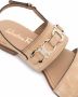 Ferragamo Gancini-plaque suede sandals Neutrals - Thumbnail 4