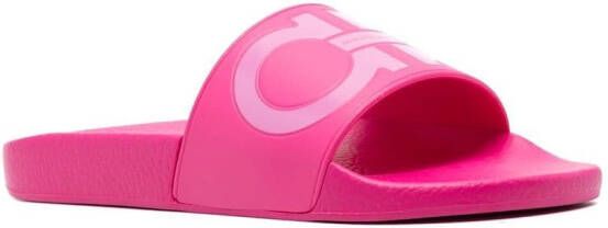 Ferragamo Gancini pool slides Pink