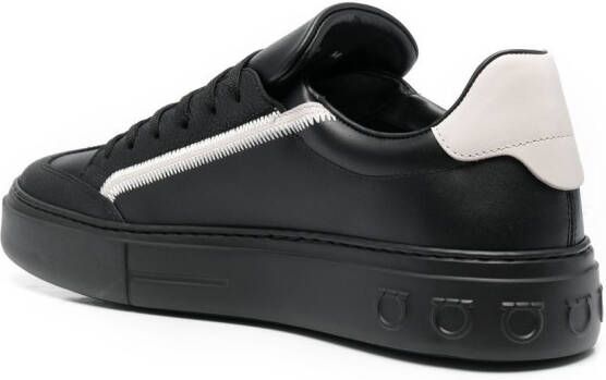 Ferragamo Gancini-print detail sneakers Black