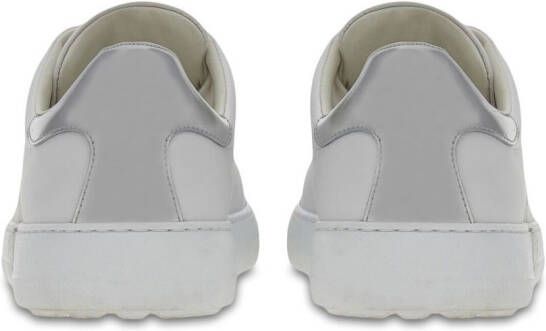 Ferragamo Gancini-print lace-up sneakers White