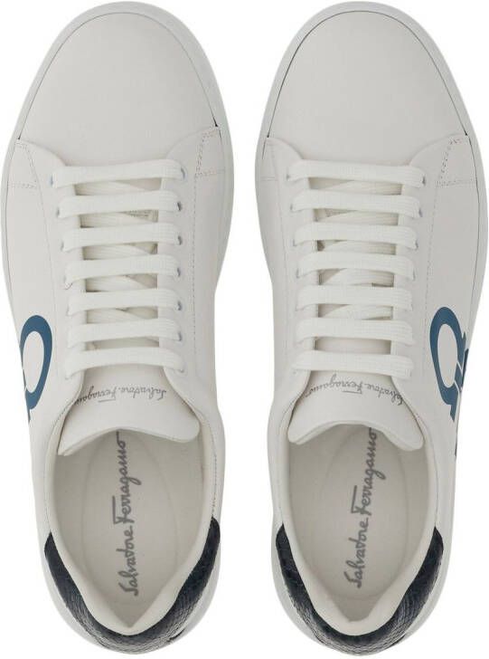 Ferragamo Gancini-print low-top sneakers White